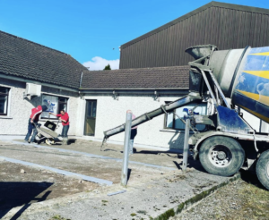 Pouring the foundations for our new outdoor performance space